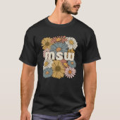Groovy MSW Master of Social Work Blume T-Shirt (Vorderseite)