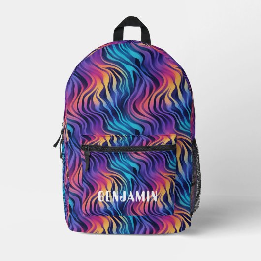 Groovy Multicolor Boho-Stil   Bedruckter Rucksack (Vorderseite)