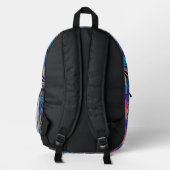 Groovy Multicolor Boho-Stil   Bedruckter Rucksack (Rückseite)