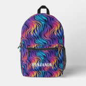 Groovy Multicolor Boho style Bedruckter Rucksack (Vorderseite)