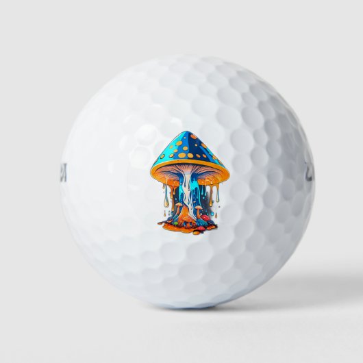 Groovy Mushroom Dreams: High-Detail Golfball (Vorderseite)