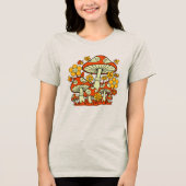 Groovy Mushroom Garden Delight Tri-Blend Shirt (Vorderseite)
