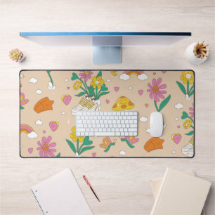 Groovy Mushroom Liebe Desk Mat Schreibtischunterlage