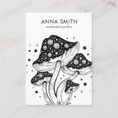 Groovy Mushroom Trippy Retro Earring Display Busin Visitenkarte (Vorderseite)