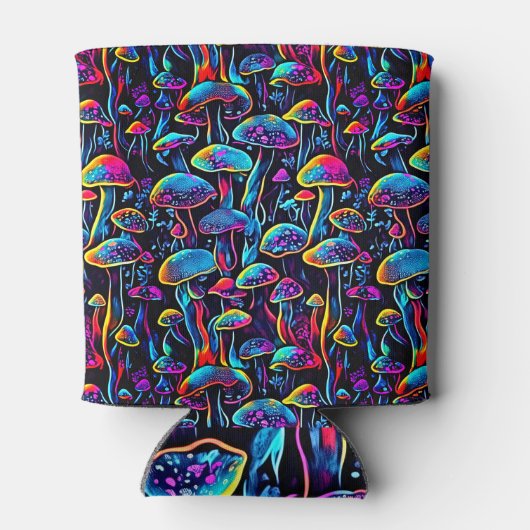 Groovy Mushrooms Pattern Dosenkühler (Rückseite)
