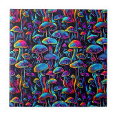 Groovy Mushrooms Pattern Fliese (Vorderseite)