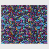 Groovy Mushrooms Pattern Geschenkpapier (Flach)