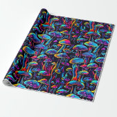 Groovy Mushrooms Pattern Geschenkpapier (Ungerollt)