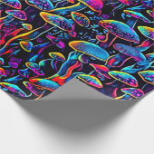 Groovy Mushrooms Pattern Geschenkpapier (Ecke)