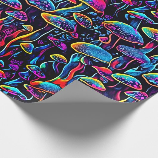 Groovy Mushrooms Pattern Geschenkpapier (Ecke)