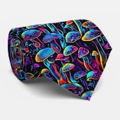 Groovy Mushrooms Pattern Krawatte (Gerollt)