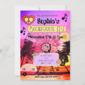 Groovy Music Festival Junggesellinnen-Abschiedsein Einladung (Vorderseite)
