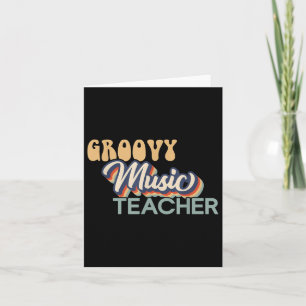 Groovy Music Teacher Shirt - Retro Music Teacher F Karte