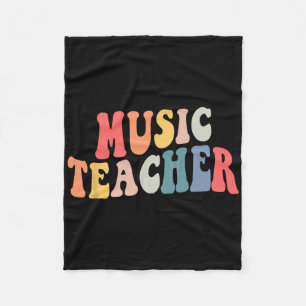 Groovy Musiklehrer Team Lehrer Zurück zur Schule Fleecedecke