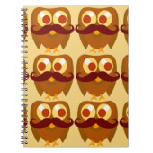 Groovy Mustache Owls Notizblock (Vorderseite)