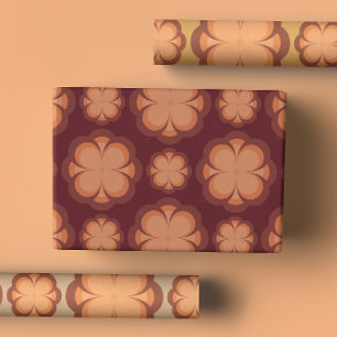 Groovy Mutes 70er Style Daisy Floral Geschenkpapier Set
