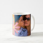 Groovy-Muttertags-Blumenrahmen-Foto Kaffeetasse (VorderseiteRechts)