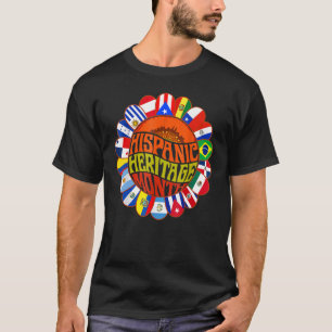 Groovy National Hispanic Heritage Monte Latin Flag T-Shirt