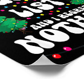 Groovy Naughty List Christmas Xmas Santa Mens Wome Poster (Ecke)