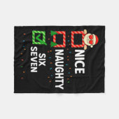 Groovy Naughty Six Seven 67 Christmas Family Xmas Fleecedecke (Vorderseite (Horizontal))