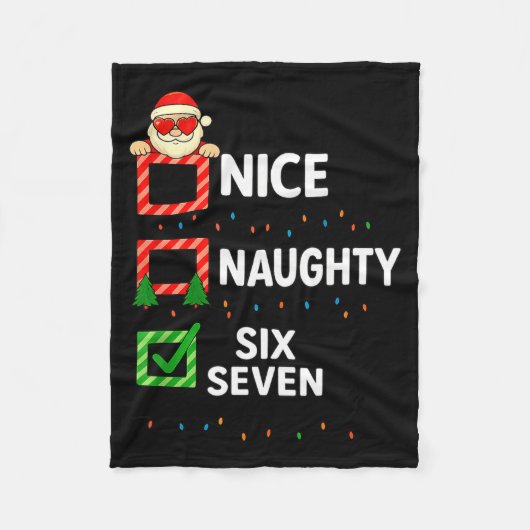 Groovy Naughty Six Seven 67 Christmas Family Xmas Fleecedecke (Vorderseite)