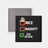 Groovy Naughty Six Seven 67 Christmas Family Xmas  Magnet (Vorderseite/Rückseite)