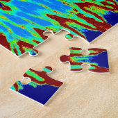 Groovy Navy Blue und Light Blue Gefärbte Krawatte Puzzle (Seite)