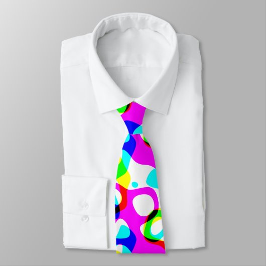 Groovy Neon Fluorescent Hippie Liquid Wirbel Krawatte (Gebunden)