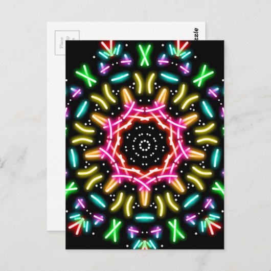 Groovy Neon Postkarte (Vorne/Hinten)