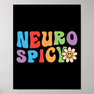 Groovy Neurospicy - Neurodivergent Adhäd Asd Autis Poster