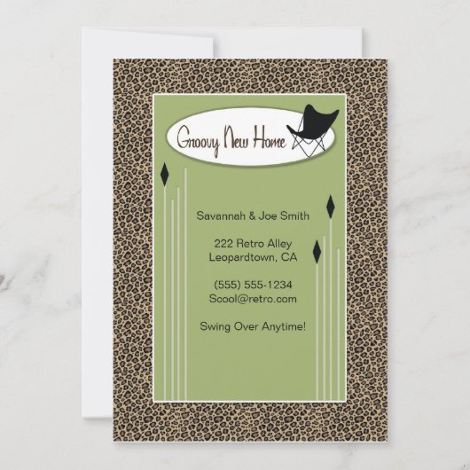 Groovy New Zuhause Moving Ankündigung (Vorderseite)