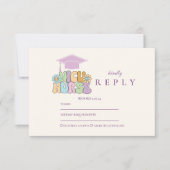 Groovy NICU Nurse Graduation Party RSVP Karte (Vorderseite)