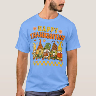 Groovy Niedlich Gnome Pumpkin Herbst Hippie Happy T-Shirt