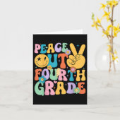Groovy Niedlich Peace Out 4. Klasse Abschluss Summ Karte (Gelbe Blume)