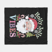 Groovy Niedlich Santa Claus Holly Jolly Vibes Xmas Fleecedecke (Vorderseite (Horizontal))