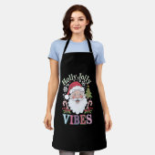 Groovy Niedlich Santa Claus Holly Jolly Vibes Xmas Schürze (Getragen)