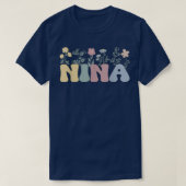 Groovy Nina Grandmutter Blume Nina Grandma T-Shirt (Design vorne)