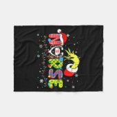 Groovy Nurse Christmas Xmas Santa Rn Cna Icu Scurb Fleecedecke (Vorderseite (Horizontal))