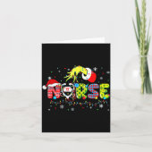 Groovy Nurse Christmas Xmas Santa Rn Cna Icu Scurb Karte (Vorderseite)