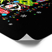 Groovy Nurse Christmas Xmas Santa Rn Cna Icu Scurb Poster (Ecke)