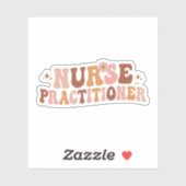 Groovy Nurse Practitioner, NP Krankenpflege Aufkleber (Blatt)