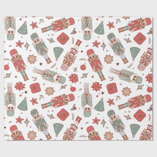 Groovy Nutcracker 12 Tage Weihnachtsgeschenke Geschenkpapier (Flach)