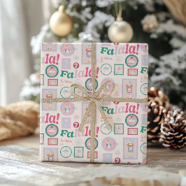 Groovy Nutcracker Retro Pastel Christmas Geschenkpapier
