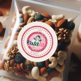 Groovy Nutcracker Retro Pastel Christmas Runder Aufkleber