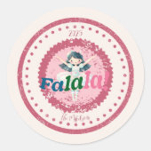 Groovy Nutcracker Retro Pastel Christmas Runder Aufkleber (Vorderseite)