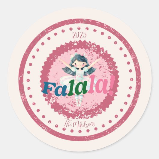 Groovy Nutcracker Retro Pastel Christmas Runder Aufkleber (Vorderseite)