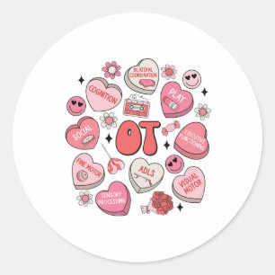 Groovy Occupational Therapy Valentine Ot Conversat Runder Aufkleber