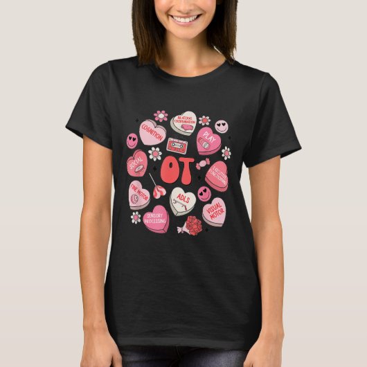 Groovy Occupational Therapy Valentine Ot Conversat T-Shirt (Vorderseite)
