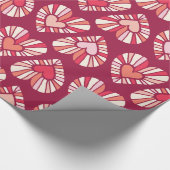 Groovy of the 70's Retro-style Heart Pattern Geschenkpapier (Ecke)