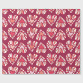 Groovy of the 70's Retro-style Heart Pattern Geschenkpapier (Flach)